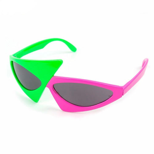 Green Pink Contrast Funny Roy Purdy Glasses