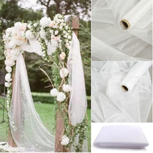 Load image into Gallery viewer, 48cm x 10m Mariage Yarn Tulle Roll Sheer Crystal Organza Fabric