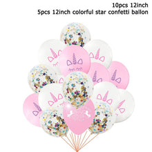 Load image into Gallery viewer, 15pcs Pink Unicorn Latex Balloon Birthday Party Decoration