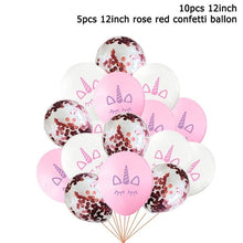 Load image into Gallery viewer, 15pcs Pink Unicorn Latex Balloon Birthday Party Decoration