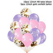 Load image into Gallery viewer, 15pcs Pink Unicorn Latex Balloon Birthday Party Decoration