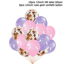 Load image into Gallery viewer, 15pcs Pink Unicorn Latex Balloon Birthday Party Decoration