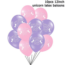 Load image into Gallery viewer, 15pcs Pink Unicorn Latex Balloon Birthday Party Decoration