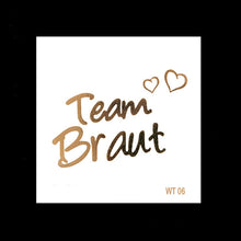 Load image into Gallery viewer, 10pc Bachelorette Party team Bride Bridesmaid temporary tattoo