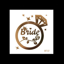 Load image into Gallery viewer, 10pc Bachelorette Party team Bride Bridesmaid temporary tattoo