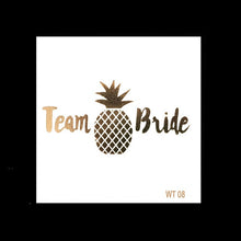 Load image into Gallery viewer, 10pc Bachelorette Party team Bride Bridesmaid temporary tattoo