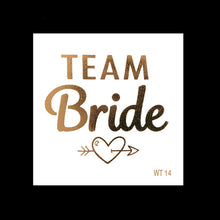 Load image into Gallery viewer, 10pc Bachelorette Party team Bride Bridesmaid temporary tattoo