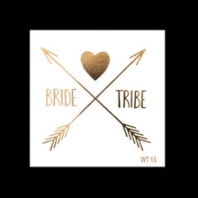 Load image into Gallery viewer, 10pc Bachelorette Party team Bride Bridesmaid temporary tattoo