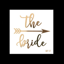 Load image into Gallery viewer, 10pc Bachelorette Party team Bride Bridesmaid temporary tattoo
