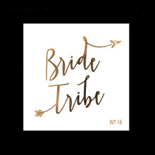Load image into Gallery viewer, 10pc Bachelorette Party team Bride Bridesmaid temporary tattoo