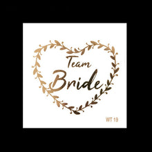 Load image into Gallery viewer, 10pc Bachelorette Party team Bride Bridesmaid temporary tattoo