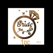 Load image into Gallery viewer, 10pc Bachelorette Party team Bride Bridesmaid temporary tattoo