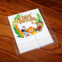 Load image into Gallery viewer, 1pcs Happy Birthday Jungle Animal Cake Topper
