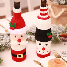 Load image into Gallery viewer, Christmas Santa Claus Knitting Red Wine Bottle Cover