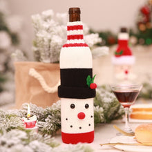 Load image into Gallery viewer, Christmas Santa Claus Knitting Red Wine Bottle Cover