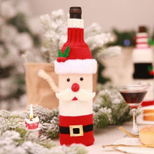 Load image into Gallery viewer, Christmas Santa Claus Knitting Red Wine Bottle Cover